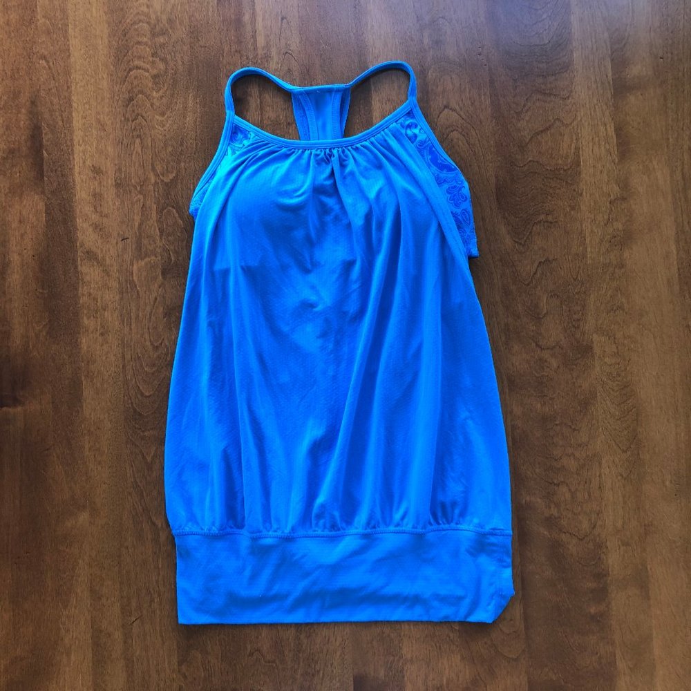 Lululemon No Limits Tank Cornflower Paisley Blue